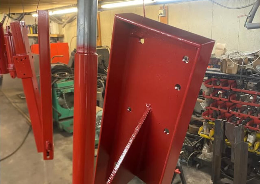 Repurposed half-ton crane installed on site